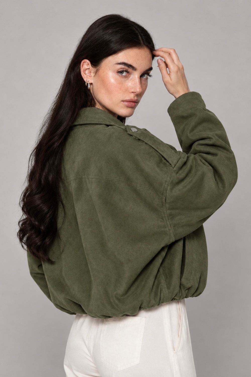 REF: 429 CHAQUETA CORTA PEACH VERDE