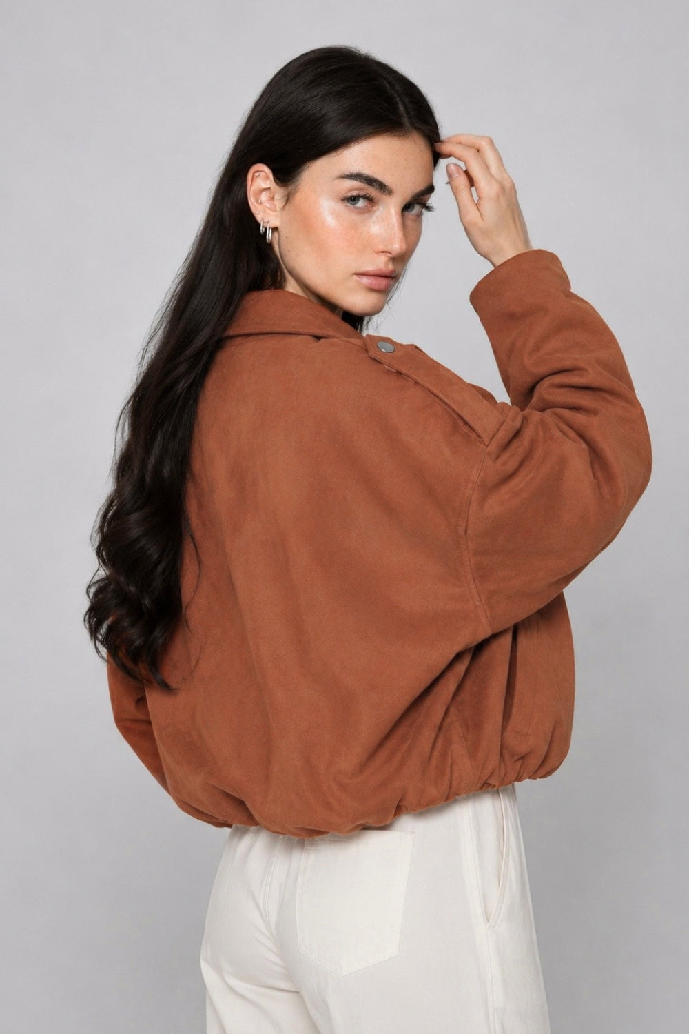REF: 429 CHAQUETA CORTA PEACH CARAMELO