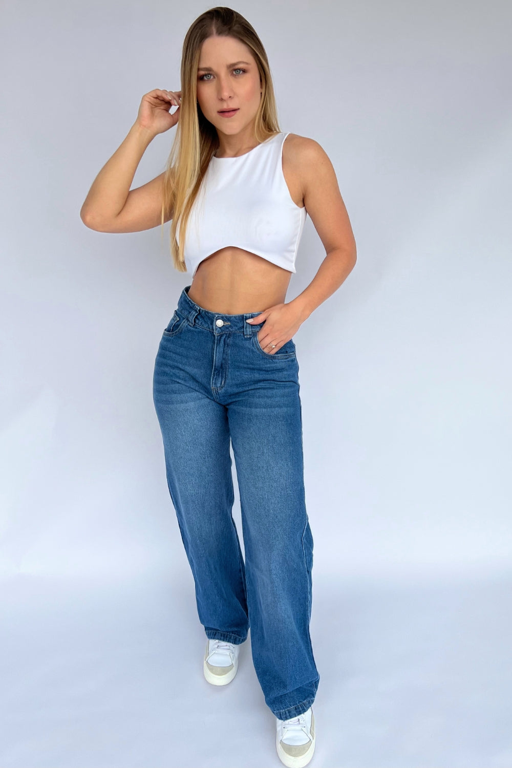 REF: 289 JEAN OSCURO WIDE LEG RIGIDO