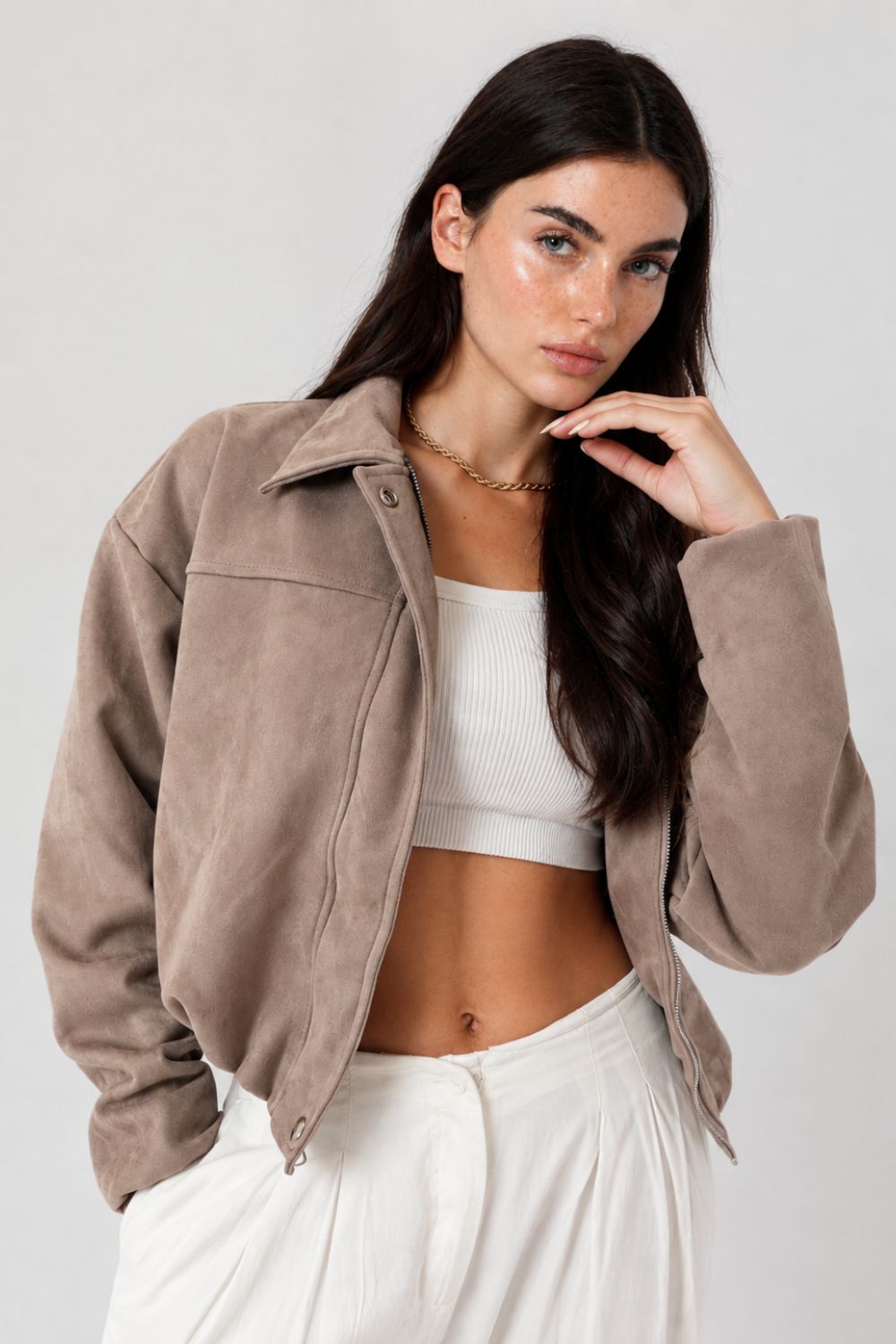REF: 429 CHAQUETA CORTA PEACH MOCCA