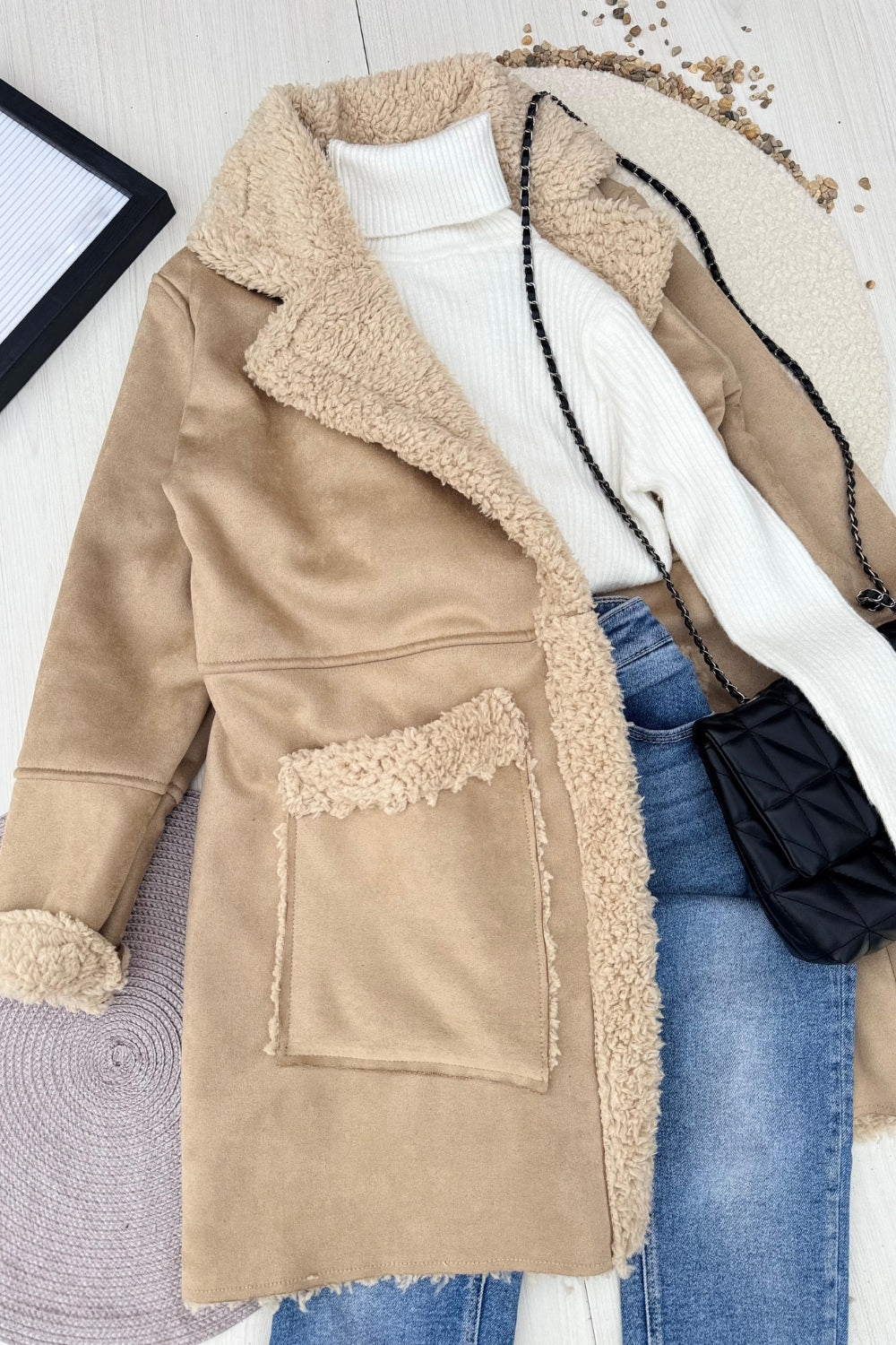 REF: 317 GABAN GAMUZA OVEJERO BEIGE