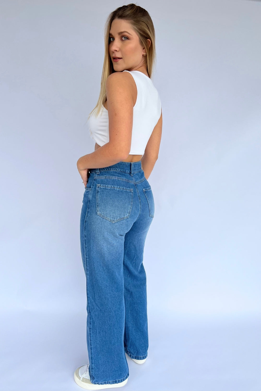 REF: 340 JEAN TONO MEDIO WIDE LEG RIGIDO