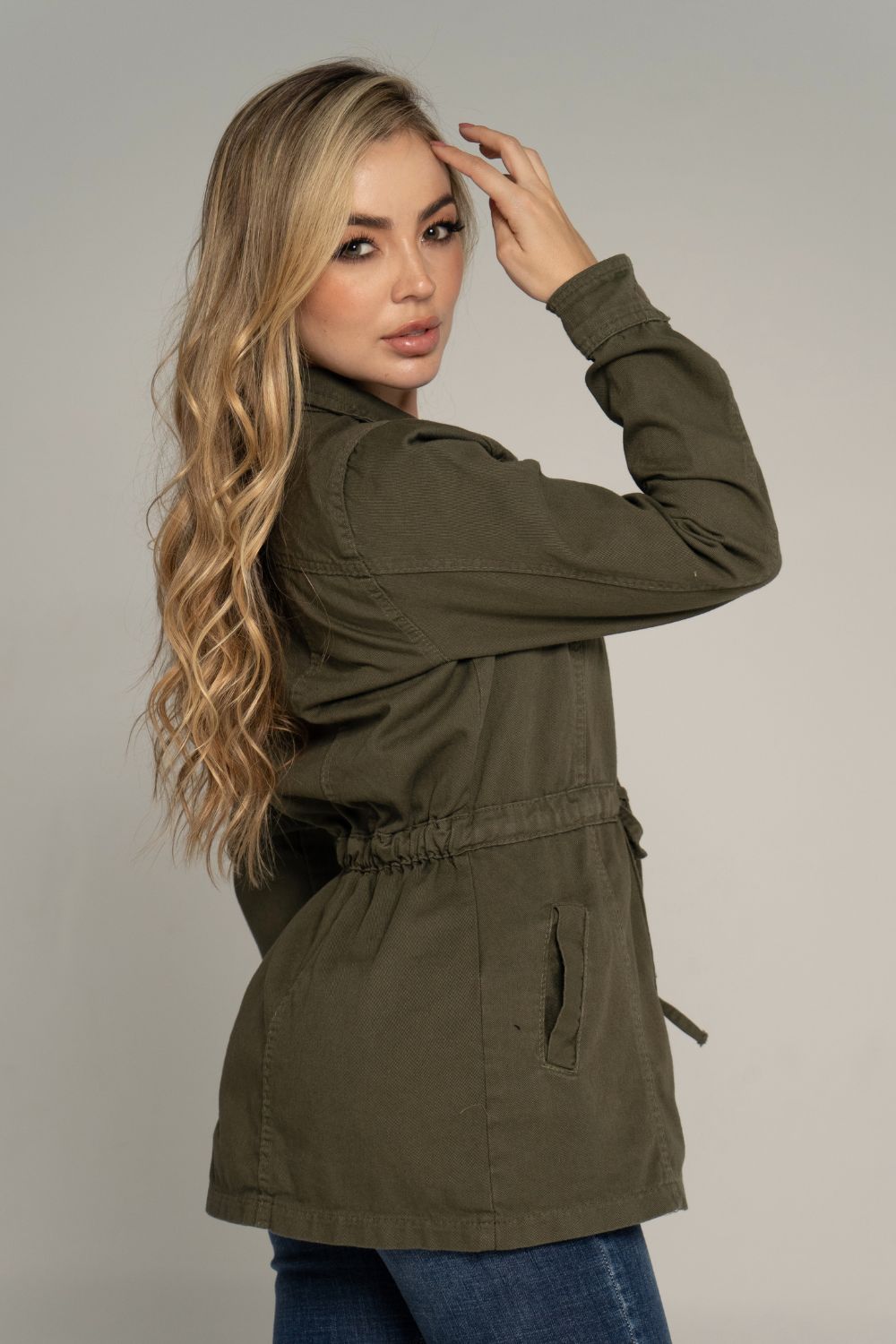 REF:109 CHAQUETA GABAN VERDE MILITAR (PRE - VENTA)