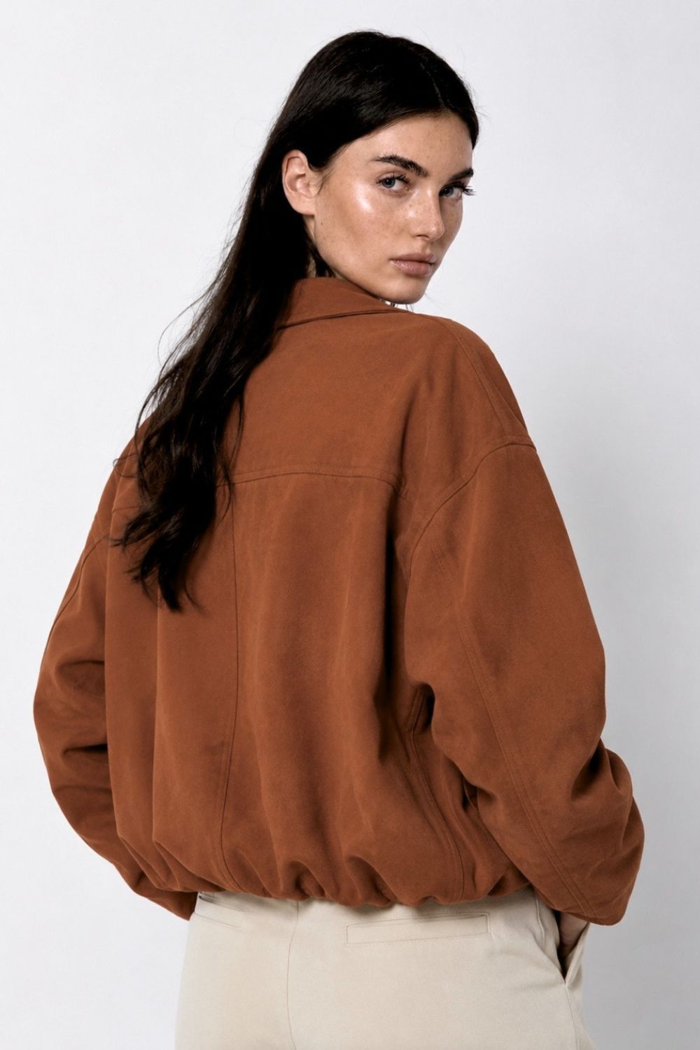 REF: 429 CHAQUETA OVERSIZE PEACH MIEL