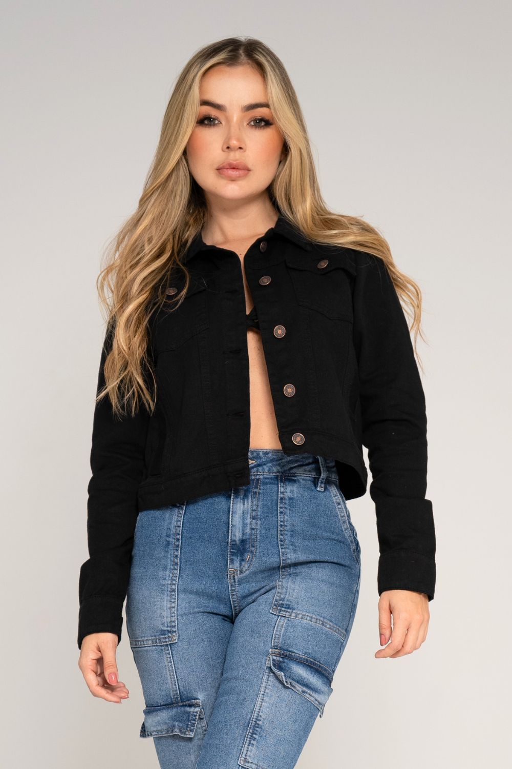 REF:277 CHAQUETA BOLSILLOS CLASICA NEGRA