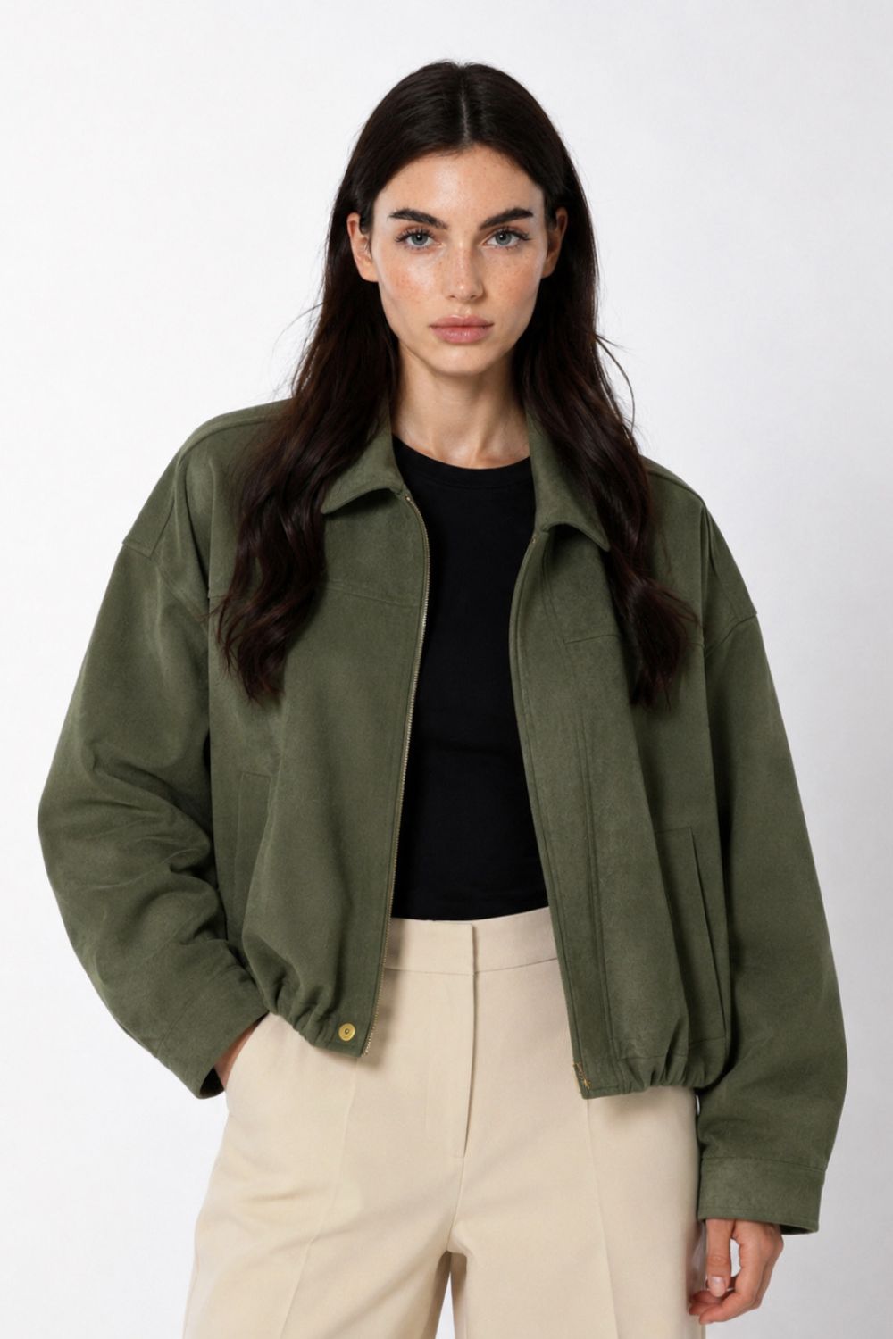 REF: 429 CHAQUETA OVERSIZE PEACH VERDE