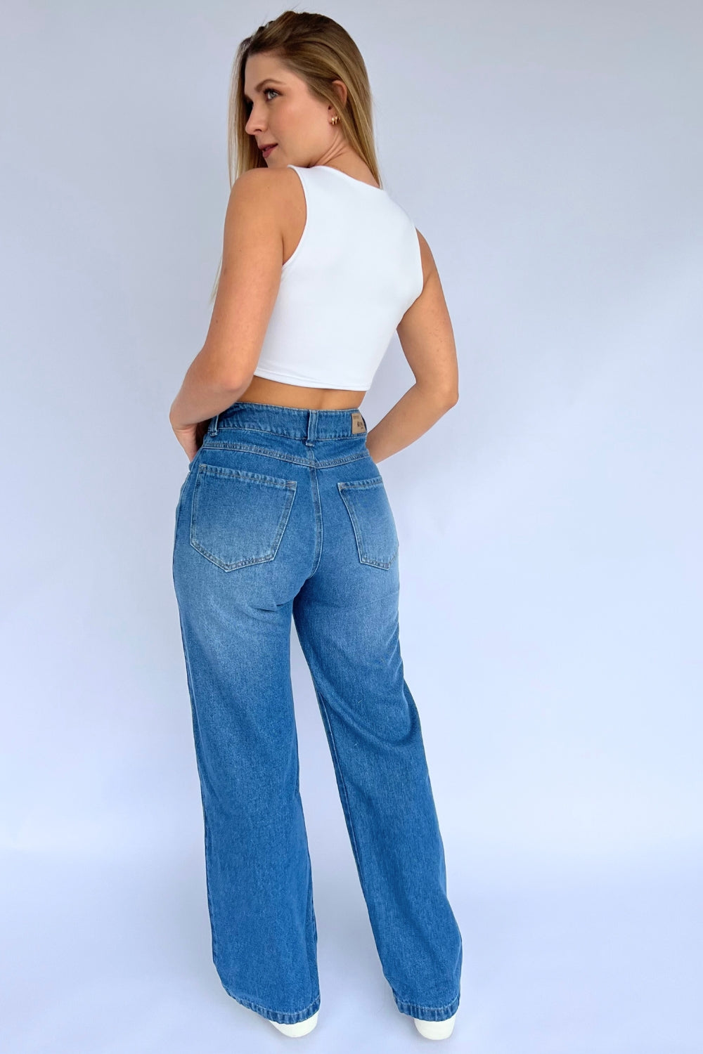 REF: 340 JEAN TONO MEDIO WIDE LEG RIGIDO