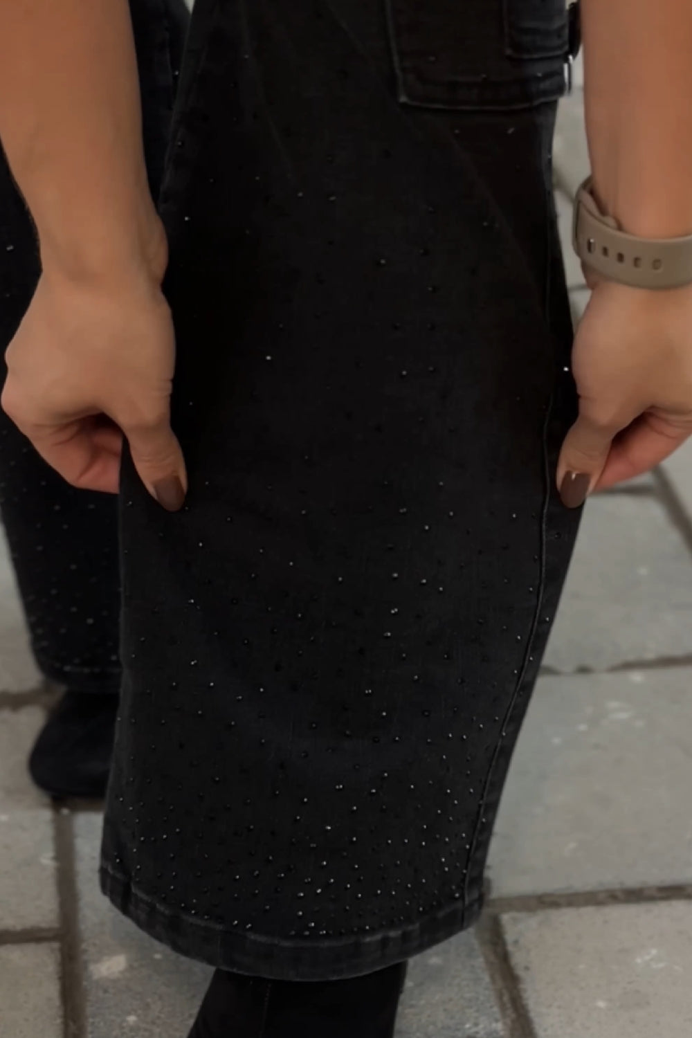 REF: 454 JEAN BRILLO CARGO NEGRO STRECH