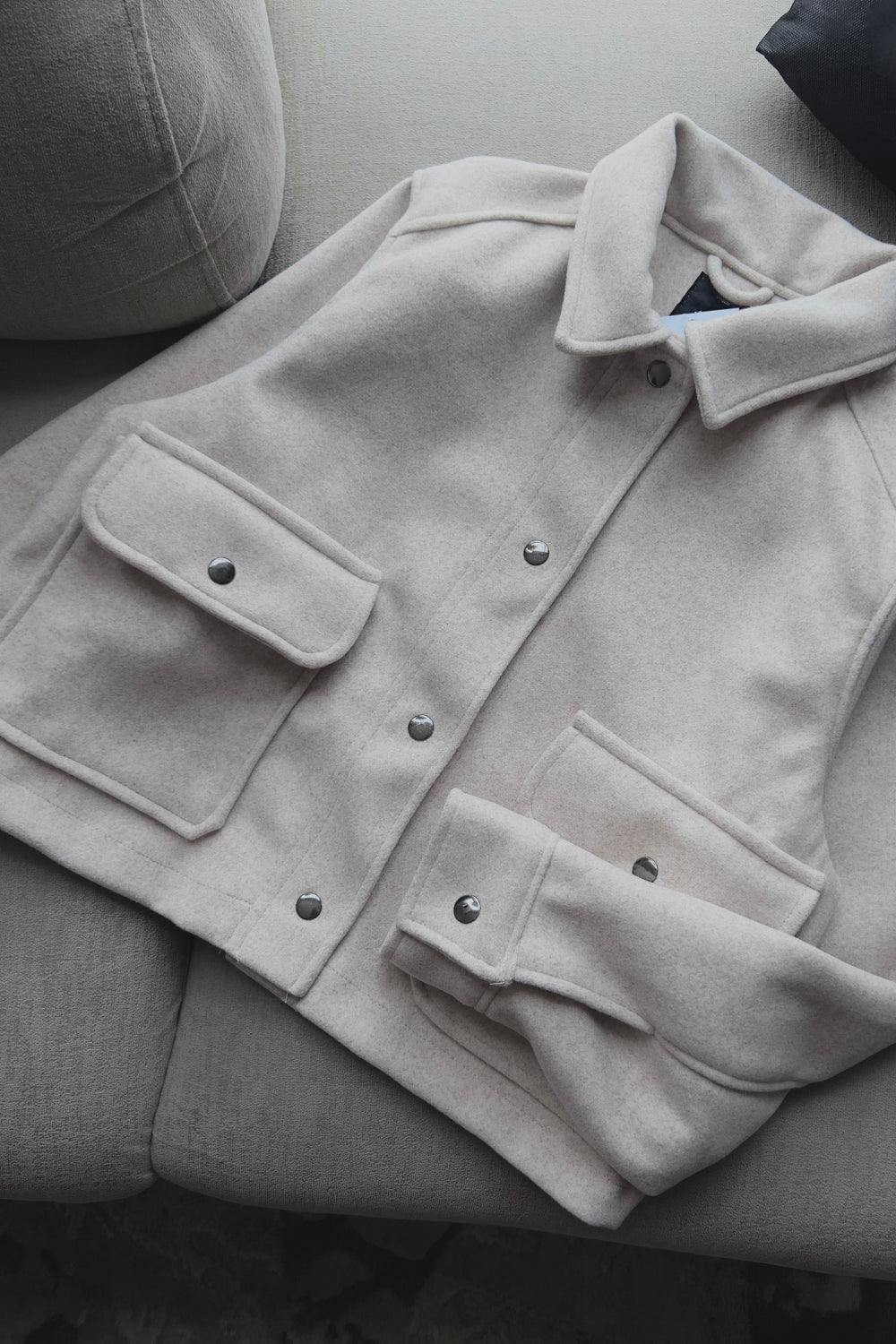 REF: 334 CHAQUETA ARENA CLARO PAÑO MEDIANA