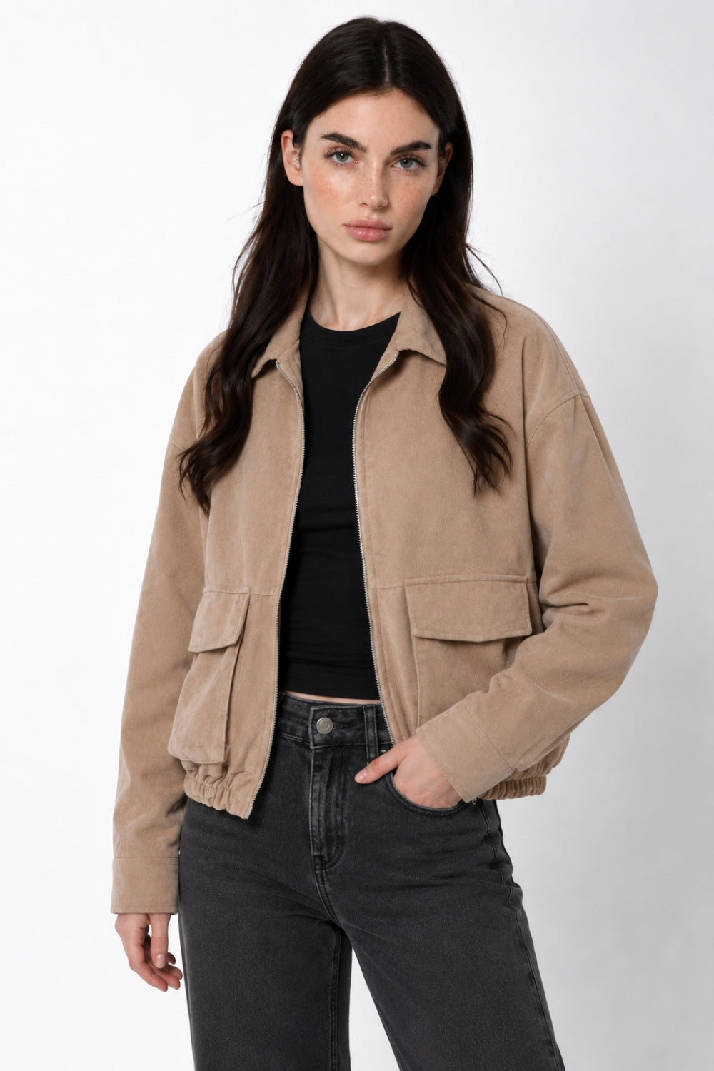 REF: 559 CHAQUETA SUEDE BOLSILLOS