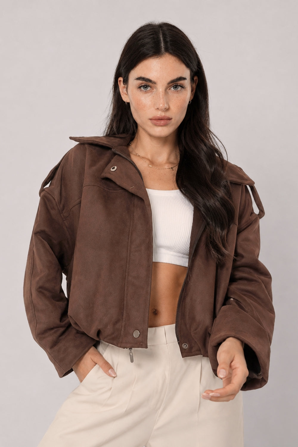 REF: 429 CHAQUETA CORTA PEACH CAFE
