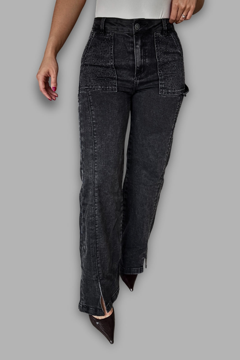 REF: 480 JEAN BRILLO CARPINTERO GRIS STRECH