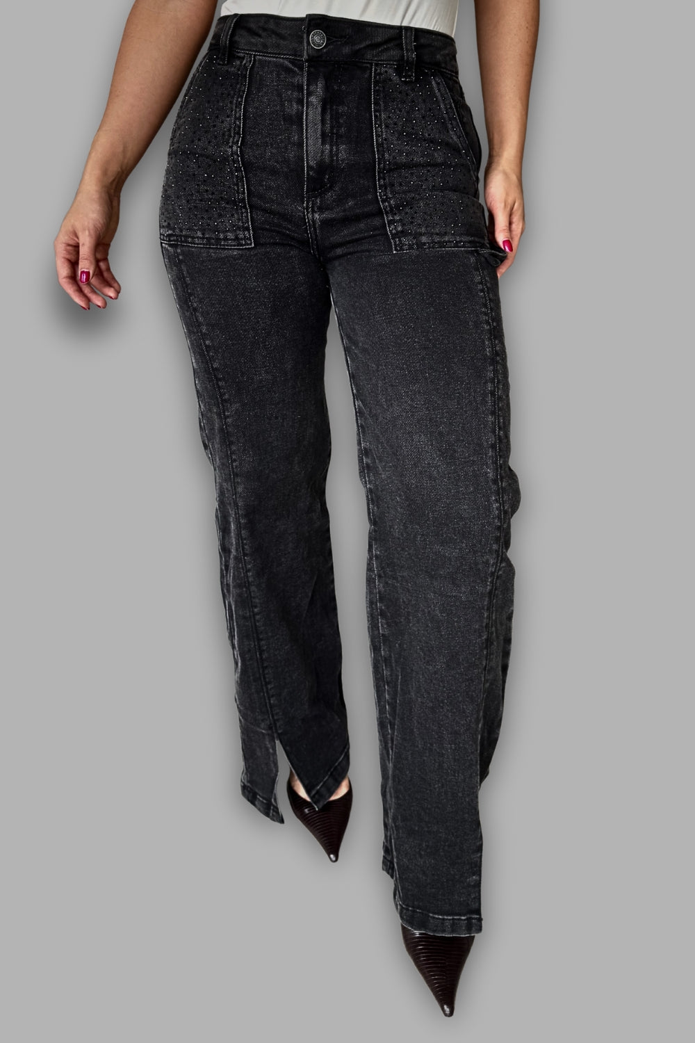 REF: 480 JEAN BRILLO CARPINTERO GRIS STRECH