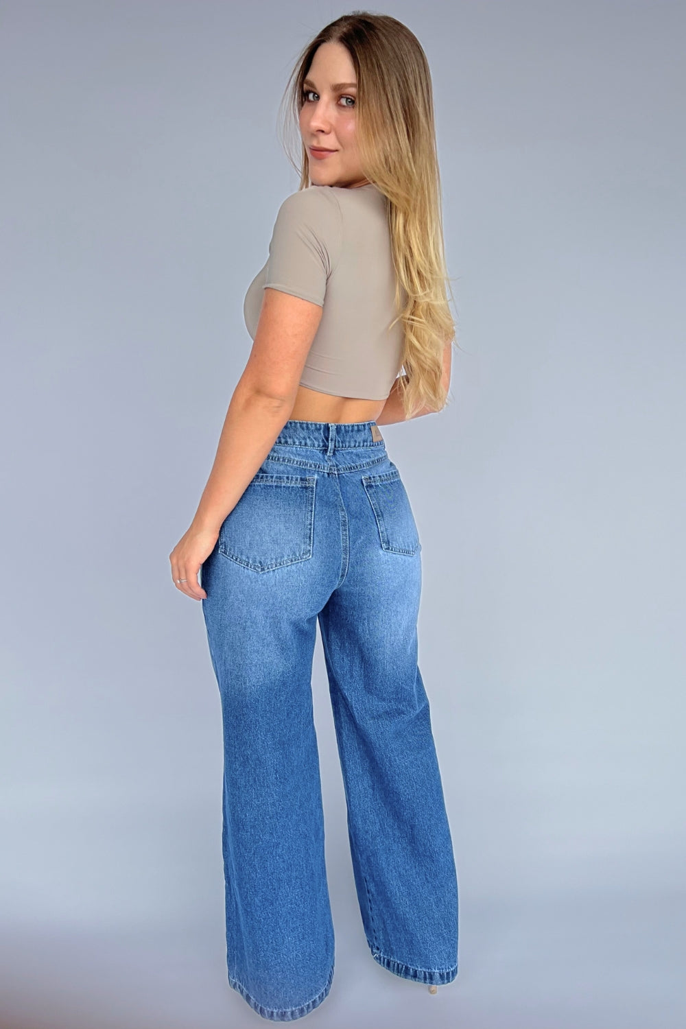 REF: 435 JEAN DIAGONAL WIDE LEG RIGIDO