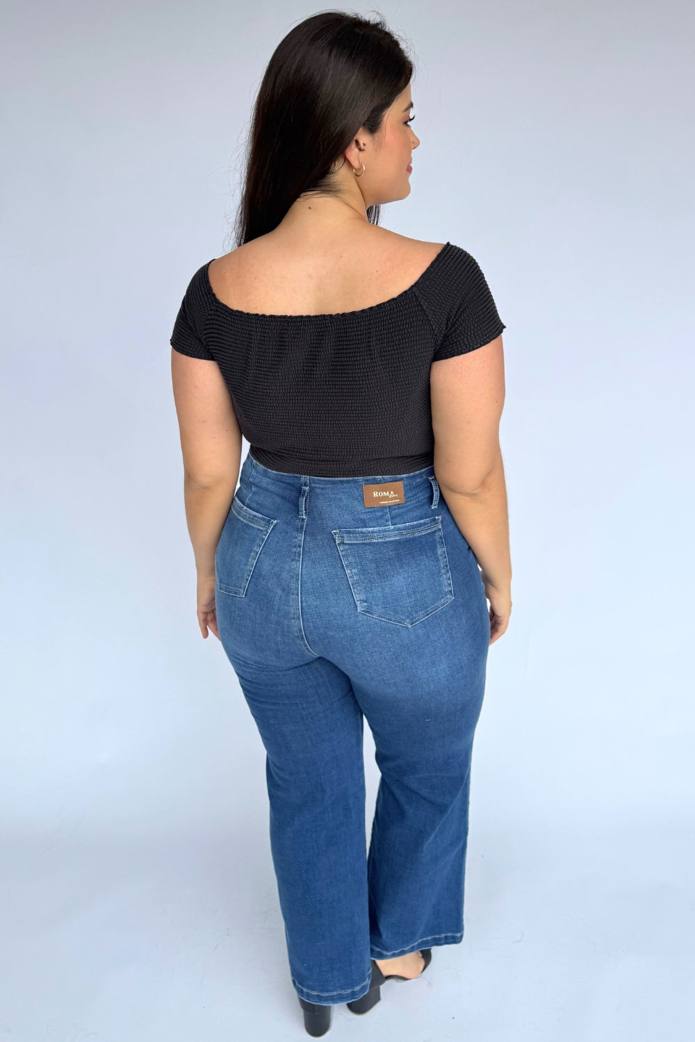 REF:438 JEAN HEBILLA CAMEL BOTA ANCHA STRECH