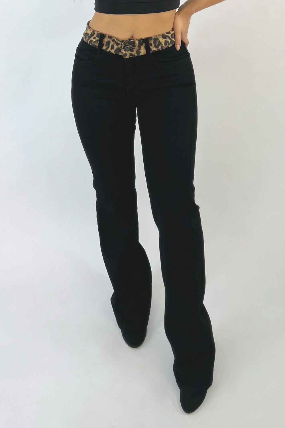 REF:346 JEAN PRETINA ANIMAL PRINT NEGRO STRETCH