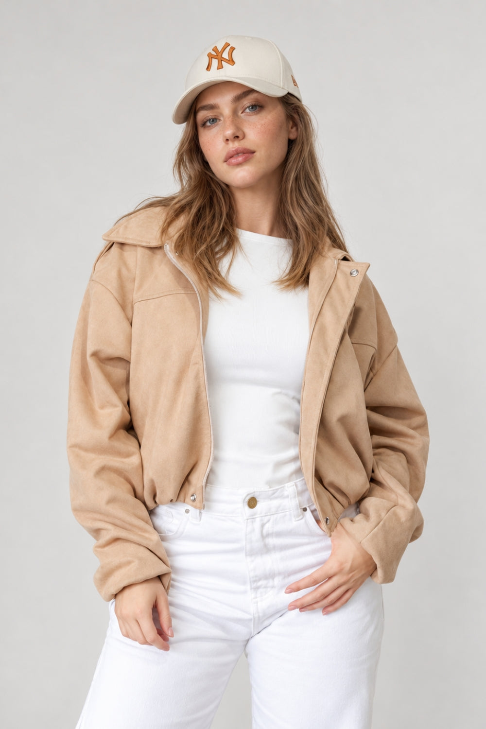 REF: 429 CHAQUETA CORTA PEACH BEIGE