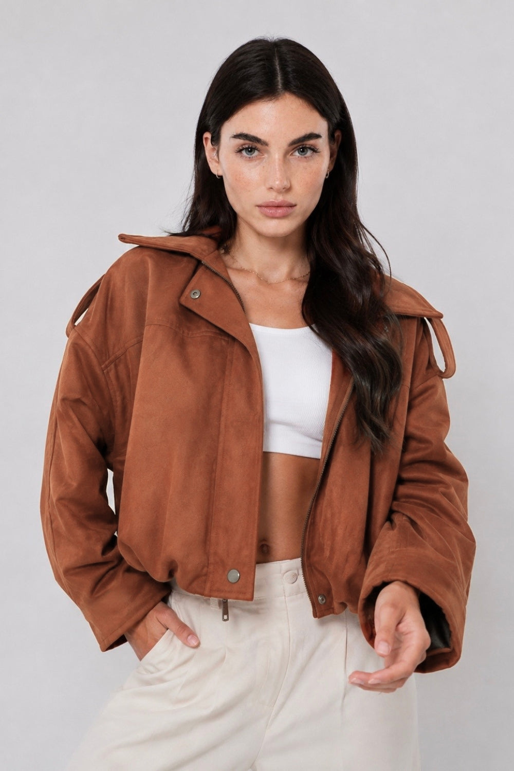 REF: 429 CHAQUETA CORTA PEACH MIEL