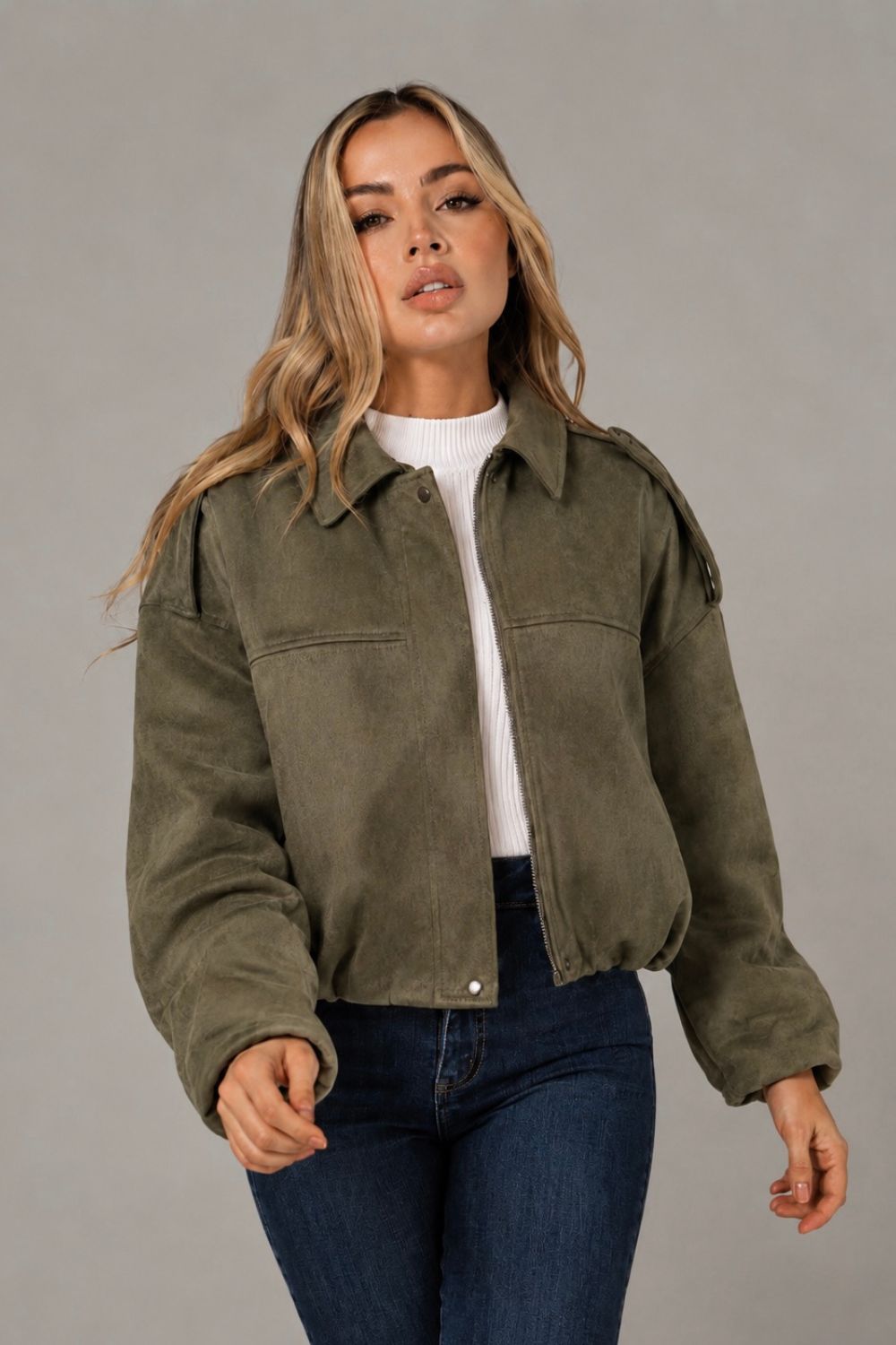 REF: 429 CHAQUETA OVERSIZE PEACH VERDE