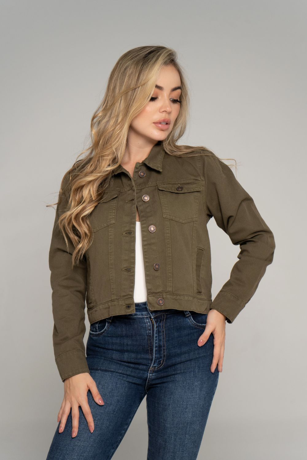 REF:277 CHAQUETA CLASICA VERDE