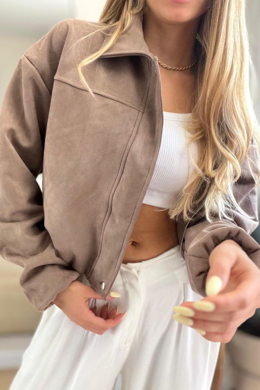 REF: 429 CHAQUETA OVERSIZE PEACH MOCCA