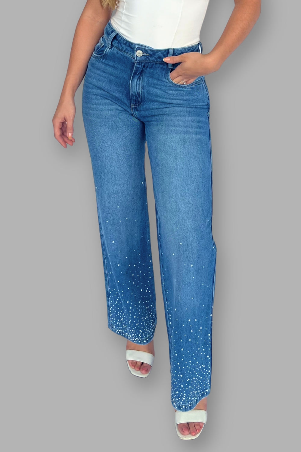 REF: 446 JEAN BRILLO WIDE LEG RIGIDO