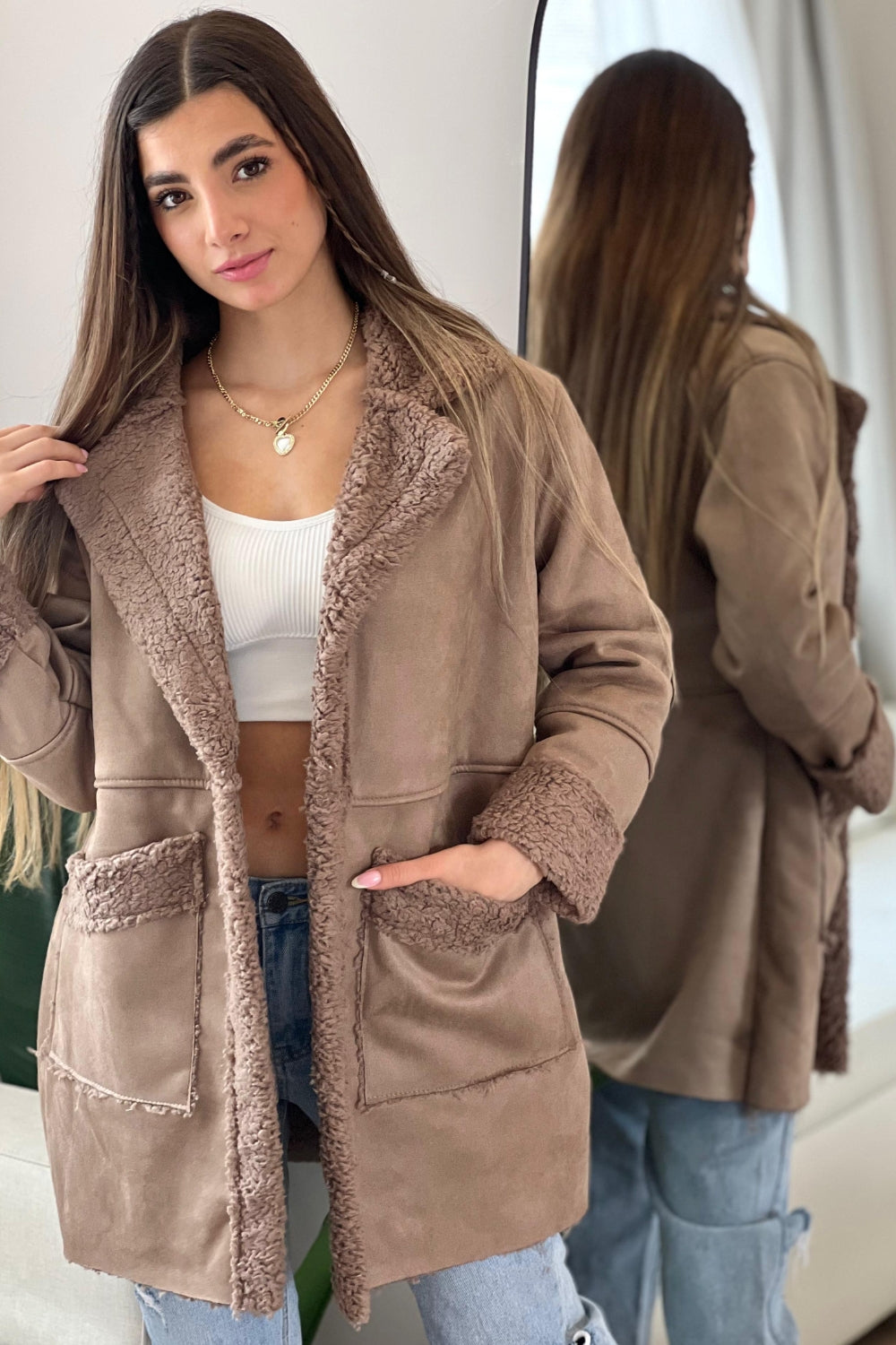 REF: 317 GABAN GAMUZA OVEJERO MOCCA