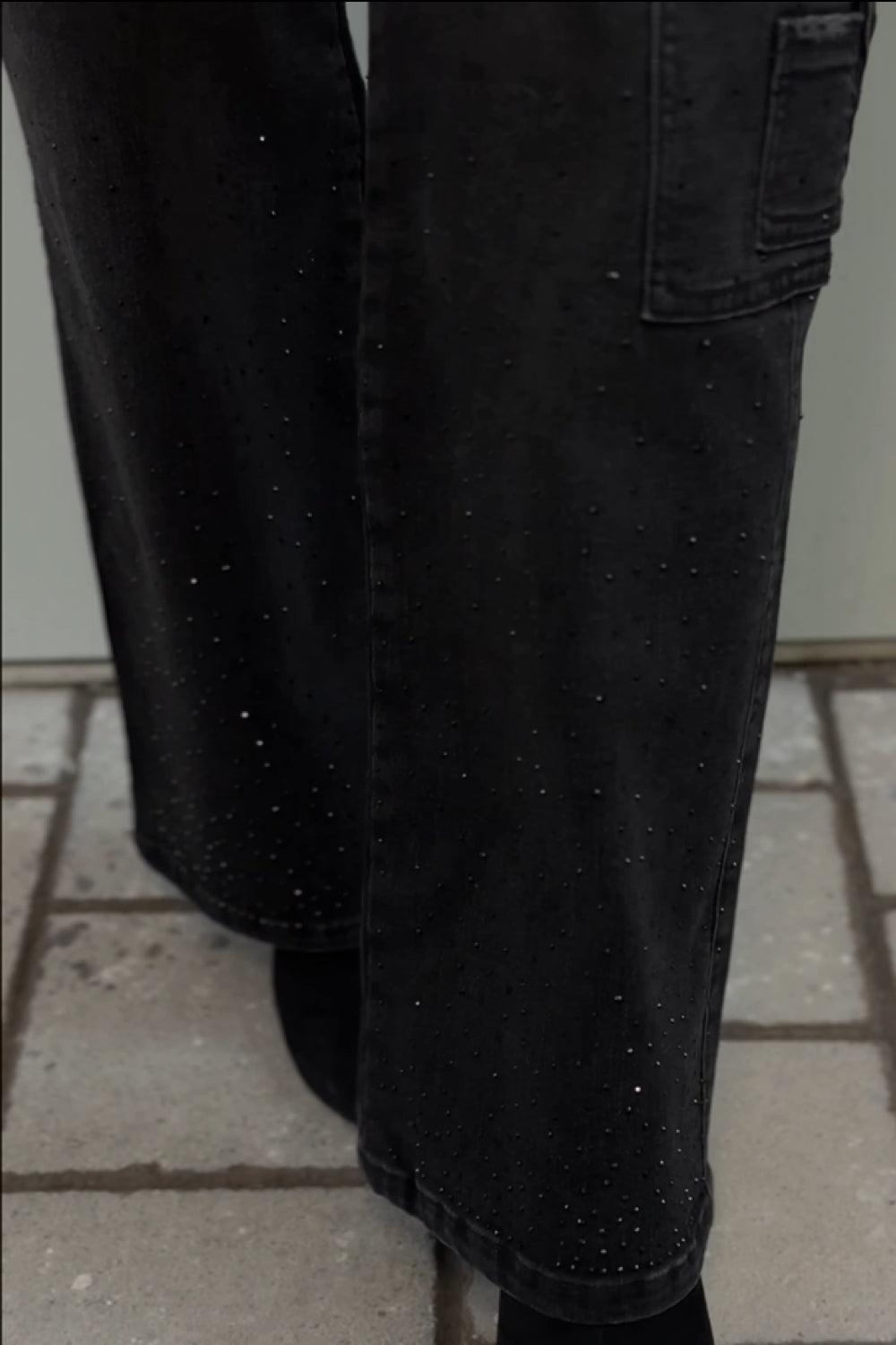 REF: 454 JEAN BRILLO CARGO NEGRO STRECH