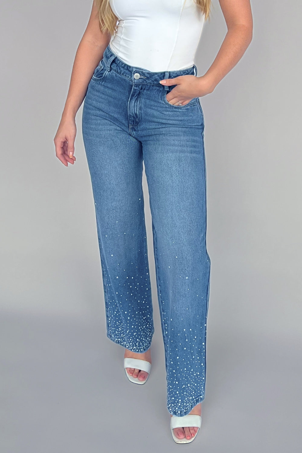 REF: 446 JEAN BRILLO WIDE LEG RIGIDO