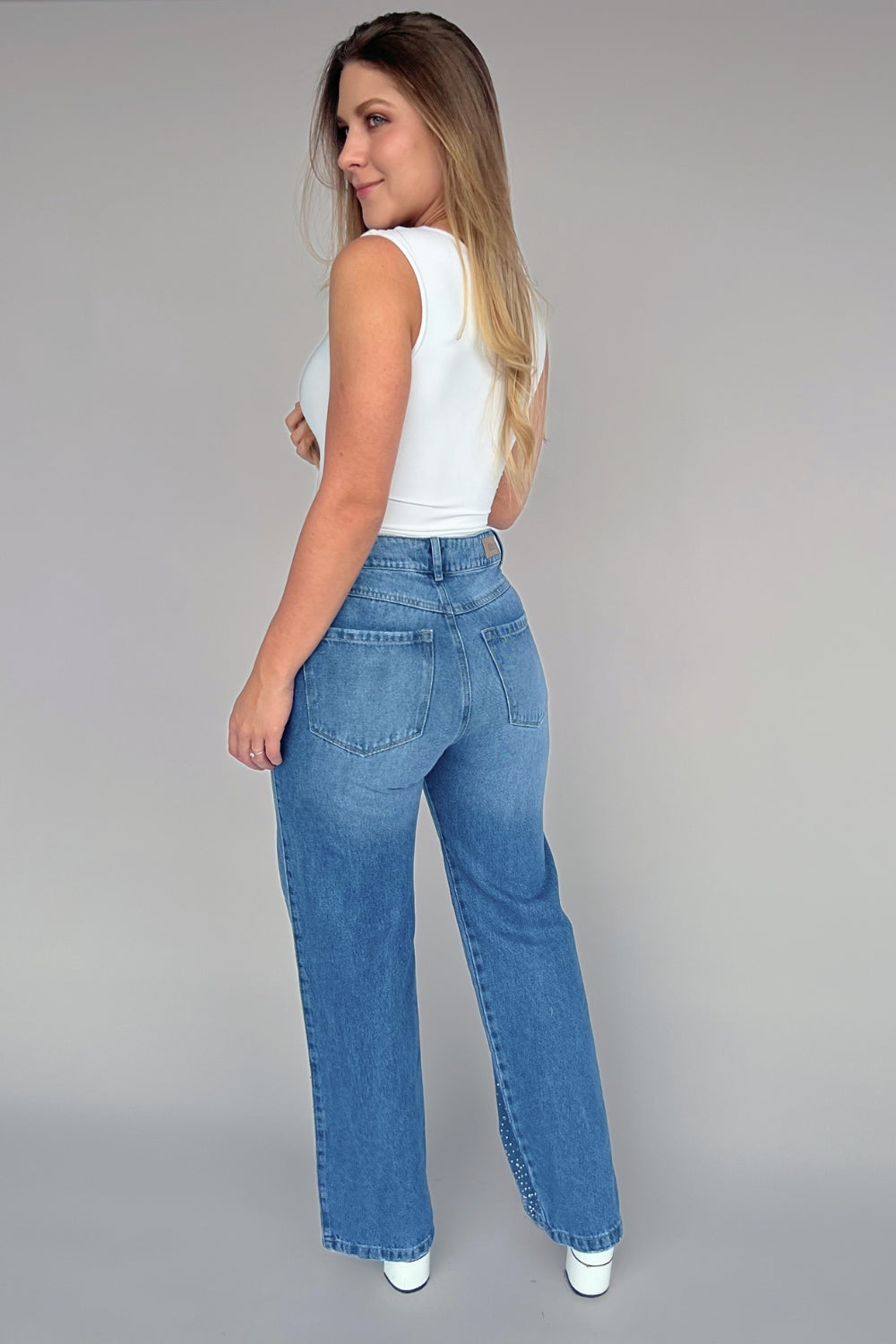 REF: 446 JEAN BRILLO WIDE LEG RIGIDO