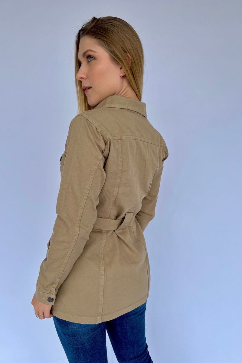 CHAQUETA GABAN CAMEL CINTURON REF:330