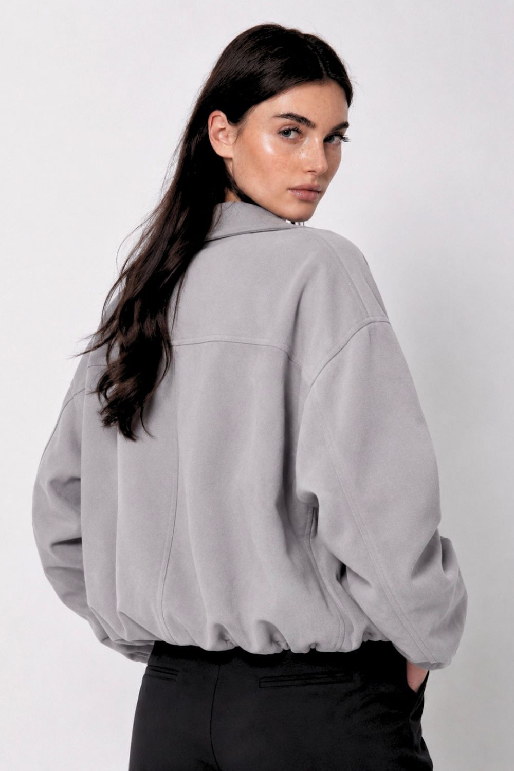 REF: 429 CHAQUETA OVERSIZE PEACH GRIS