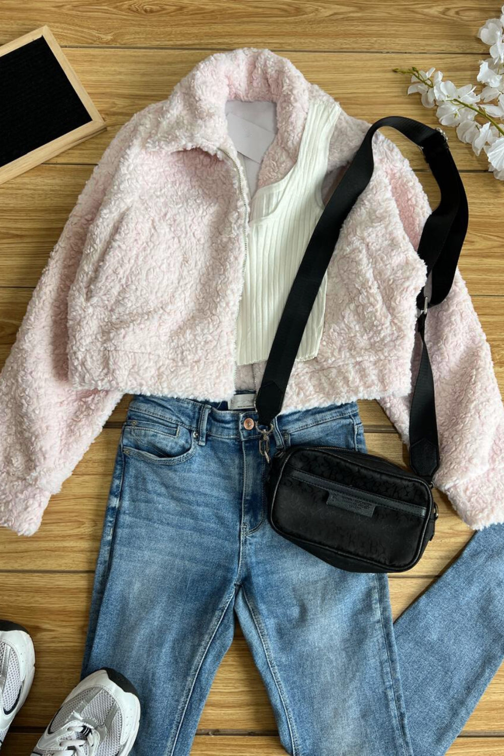CHAQUETA TEDDY ROSA