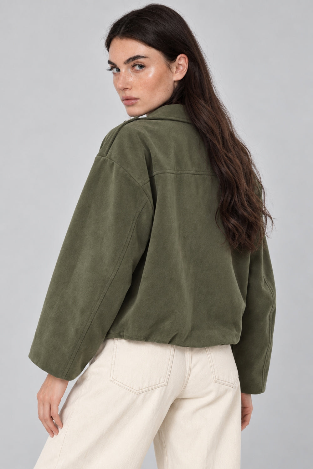 REF: 429 CHAQUETA OVERSIZE PEACH VERDE
